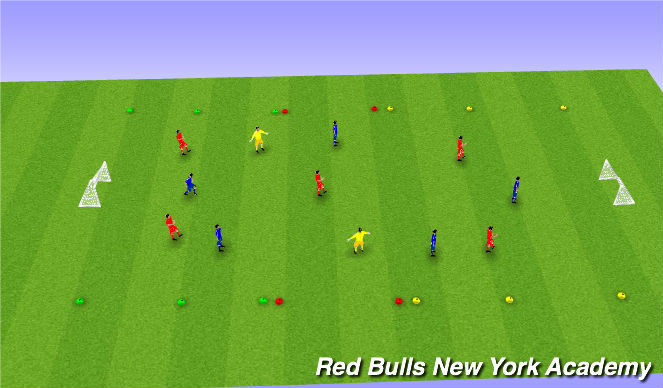 Football/Soccer Session Plan Drill (Colour): ZONAL SSG