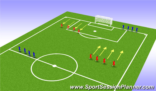 Football/Soccer Session Plan Drill (Colour): Acceleration Runs