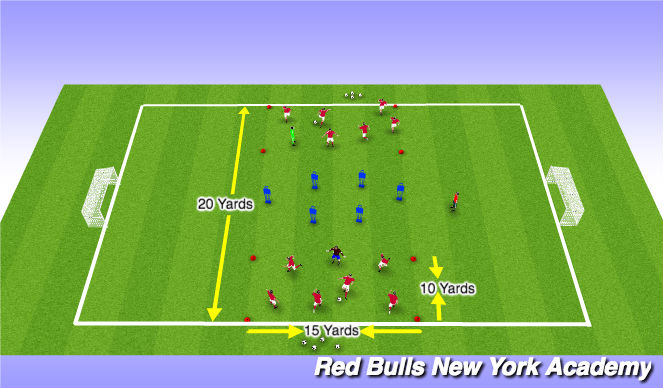 Football/Soccer Session Plan Drill (Colour): Warm-up