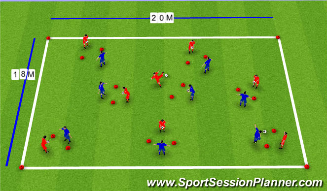Football/Soccer Session Plan Drill (Colour): Technical