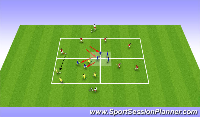 Football/Soccer Session Plan Drill (Colour): 1.2 Pressing Game