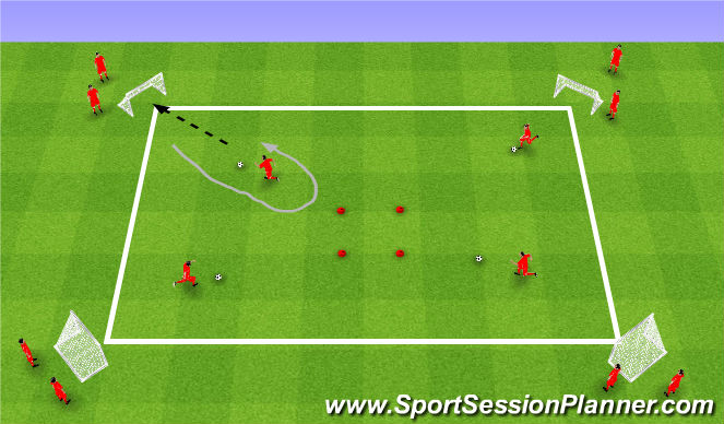 Football/Soccer Session Plan Drill (Colour): Technical 2