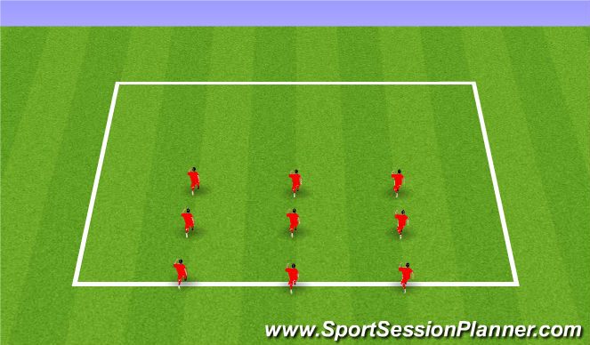Football/Soccer Session Plan Drill (Colour): Warm-up