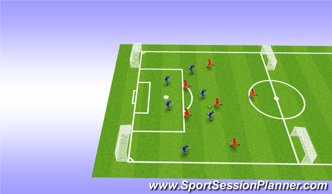 Football/Soccer Session Plan Drill (Colour): Wide SSG