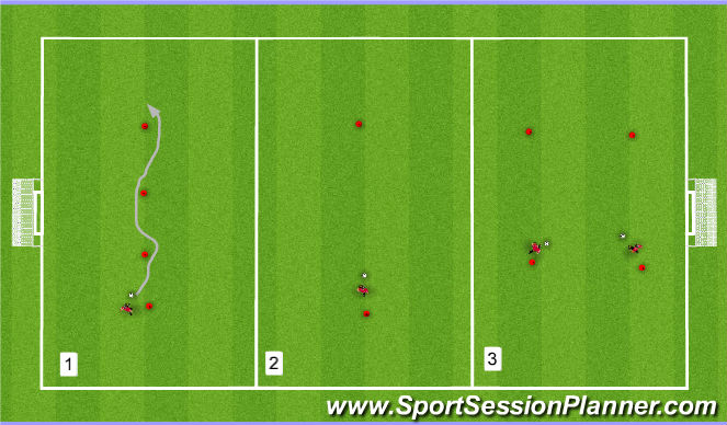Football/Soccer Session Plan Drill (Colour): Ball Mastery Circuit