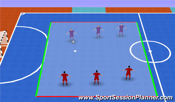 Futsal Session Plan Drill (Colour): LINE BALL MD 2
