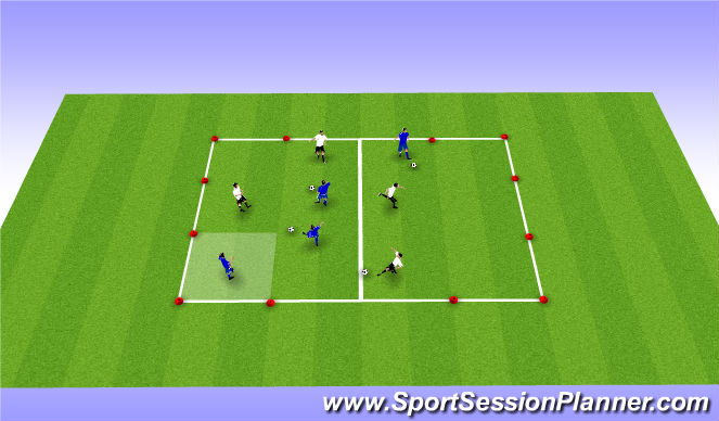 Football/Soccer Session Plan Drill (Colour): Warm up