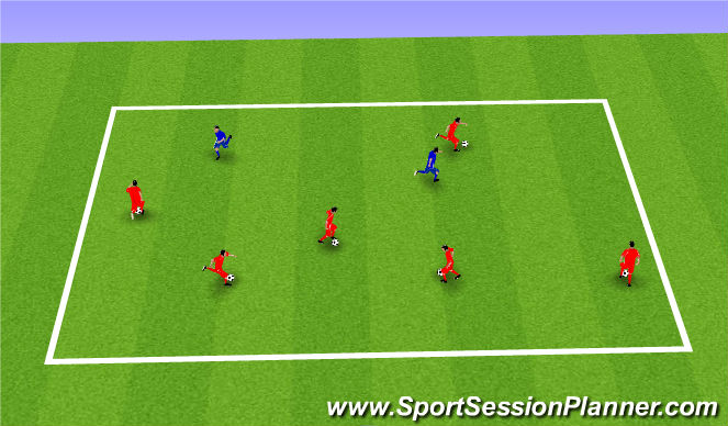 Football/Soccer Session Plan Drill (Colour): King of the Ring