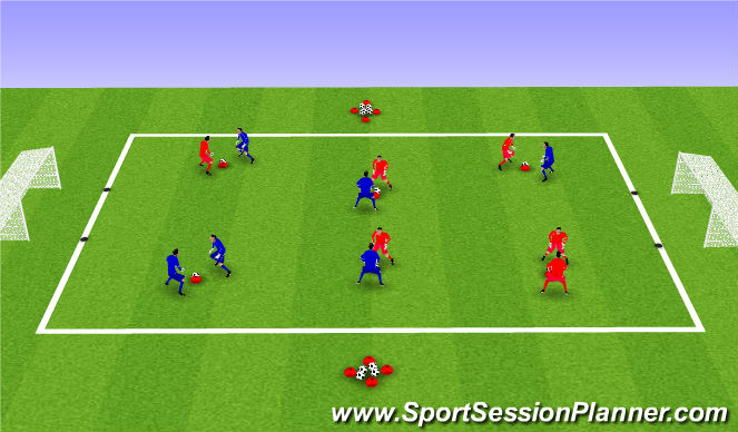 Football/Soccer Session Plan Drill (Colour): Agility game