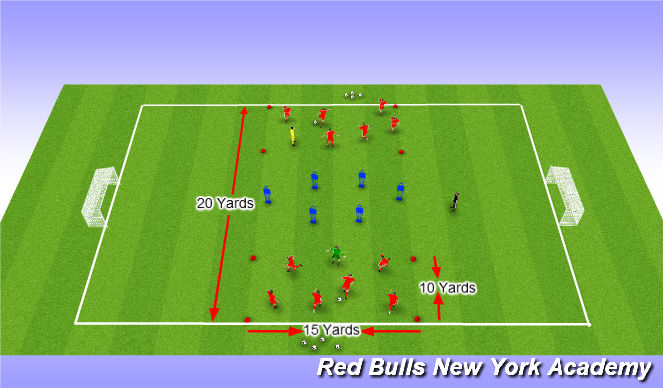 Football/Soccer Session Plan Drill (Colour): Warm-up