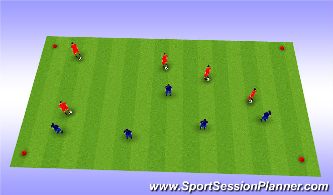 Football/Soccer Session Plan Drill (Colour): Knock Out