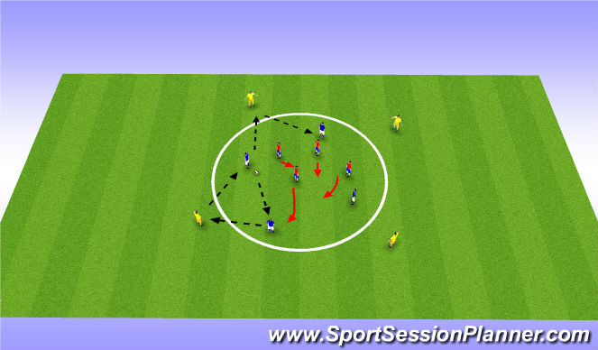 Football/Soccer Session Plan Drill (Colour): Keep the ball