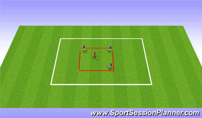 Football/Soccer Session Plan Drill (Colour): High intensity passing box