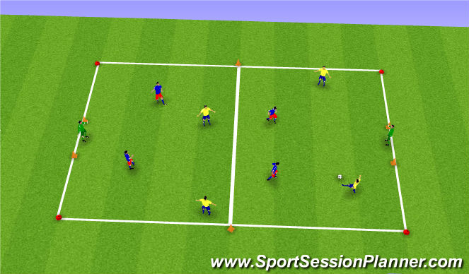 Football/Soccer Session Plan Drill (Colour): SSG: Queen of the court