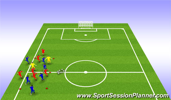 Football/Soccer Session Plan Drill (Colour): Small possession