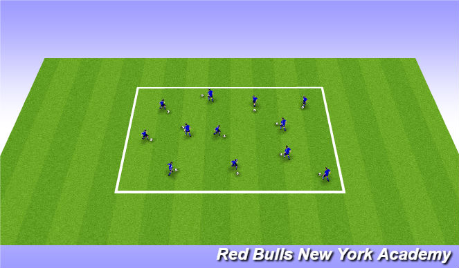 Football/Soccer Session Plan Drill (Colour): Ball Mastery