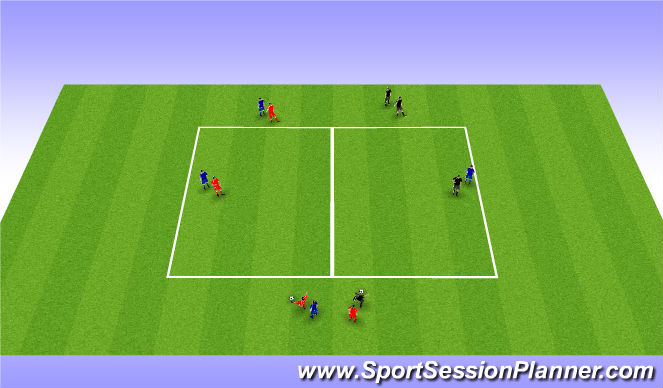 Football/Soccer Session Plan Drill (Colour): Skill