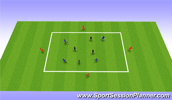 Football/Soccer Session Plan Drill (Colour): Skill