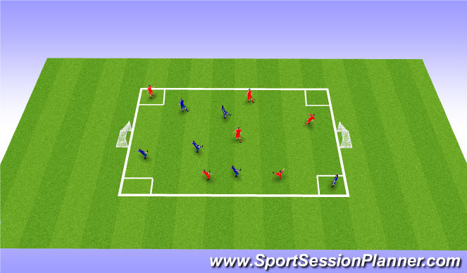 Football/Soccer Session Plan Drill (Colour): Small-Sided Game