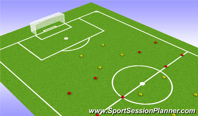 Football/Soccer Session Plan Drill (Colour): Equipment & Layout