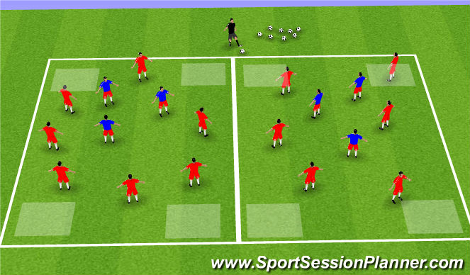 Football/Soccer Session Plan Drill (Colour): possession 2