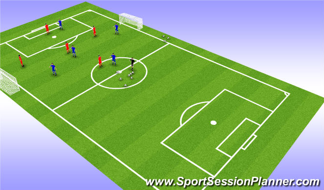 Football/Soccer Session Plan Drill (Colour): 5 vs 5 game