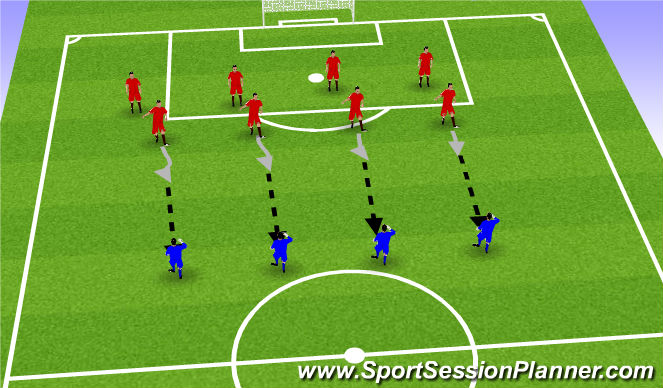 Football/Soccer Session Plan Drill (Colour): Warm up