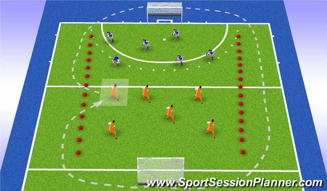 Hockey Session Plan Drill (Colour): Gameplay