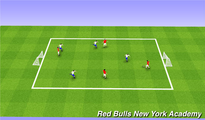 Football/Soccer Session Plan Drill (Colour): 4v4 Game