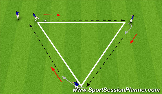 Football/Soccer Session Plan Drill (Colour): Trainagle 1