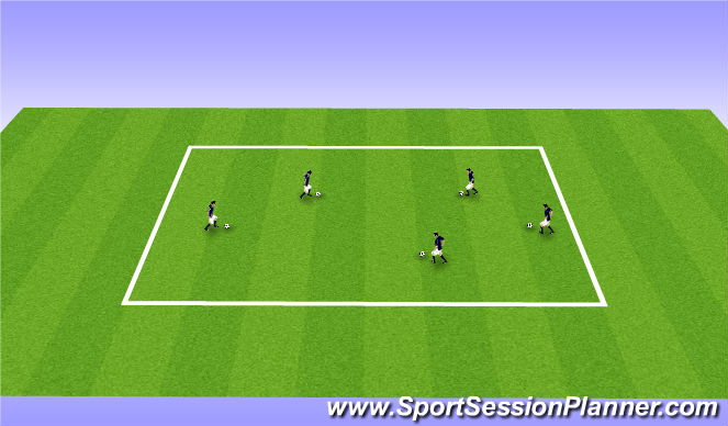 Football/Soccer Session Plan Drill (Colour): Ball Mastery