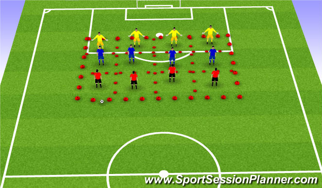 Football/Soccer Session Plan Drill (Colour): Possession Game - Not getting split
