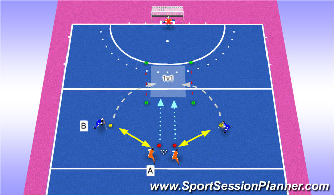Hockey Session Plan Drill (Colour): Tackle box
