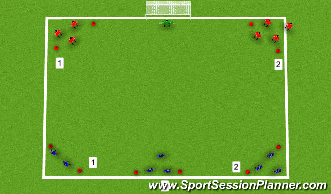Football/Soccer Session Plan Drill (Colour): Skill