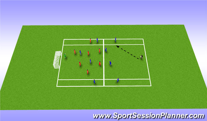 Football/Soccer Session Plan Drill (Colour): SSG
