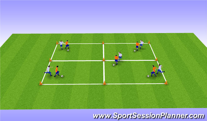 Football/Soccer Session Plan Drill (Colour): Sheilding