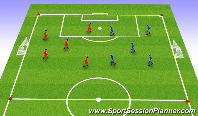 Football/Soccer Session Plan Drill (Colour): SSG