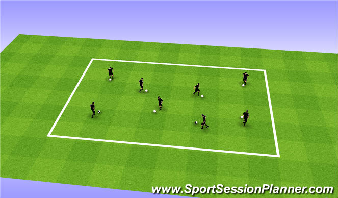 Football/Soccer Session Plan Drill (Colour): Ball Mastery