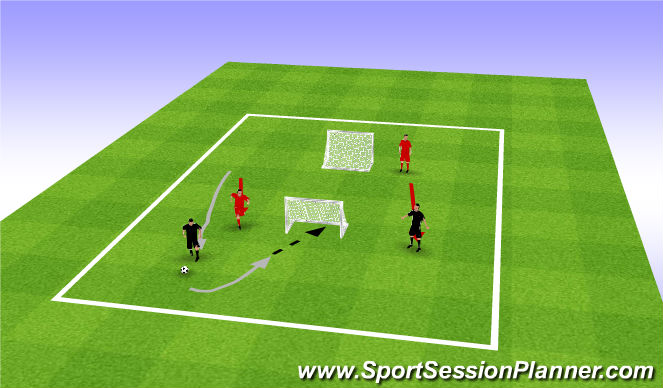 Football/Soccer Session Plan Drill (Colour): SSG