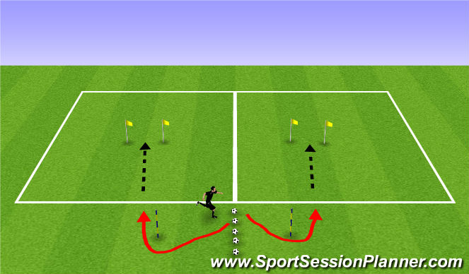 Football/Soccer Session Plan Drill (Colour): PassingTest
