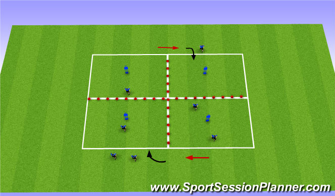 Football/Soccer Session Plan Drill (Colour): Warm Up