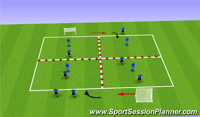 Football/Soccer Session Plan Drill (Colour): Tecnical 1