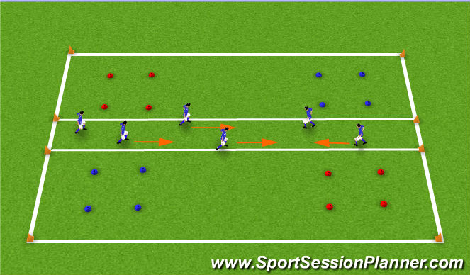 Football/Soccer Session Plan Drill (Colour): Warmup