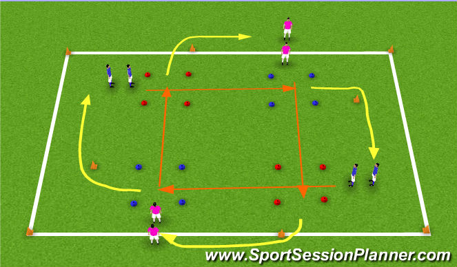 Football/Soccer Session Plan Drill (Colour): Speed