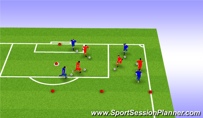 Football/Soccer Session Plan Drill (Colour): Follow the leader - level 2