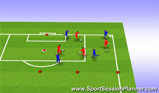 Football/Soccer Session Plan Drill (Colour): Follow the Leader - level 3 (WAR)