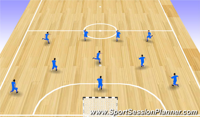 Futsal Session Plan Drill (Colour): Block 1 - Level 1