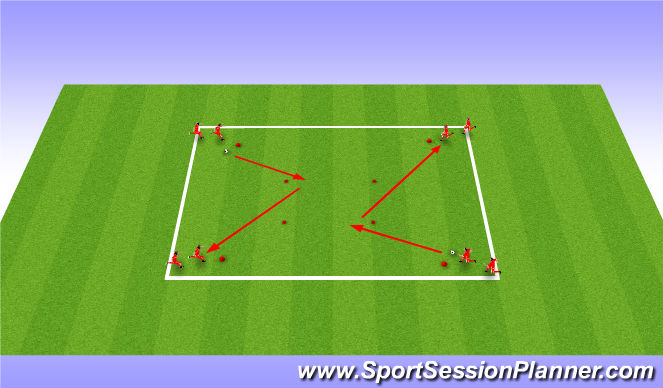 Football/Soccer Session Plan Drill (Colour): Warm-up