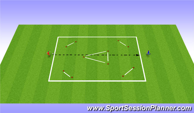Football/Soccer Session Plan Drill (Colour): Stage 1
