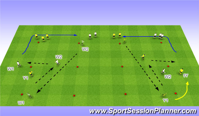Football/Soccer Session Plan Drill (Colour): Passing Warm up